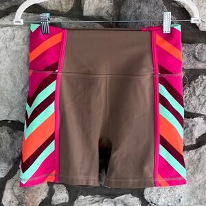 NEW Size Medium Free People Never Better 5" Chevron Side Panel Bike Shorts